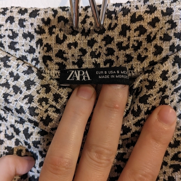 Zara A-line leopard mini skirt - Picture 5 of 6